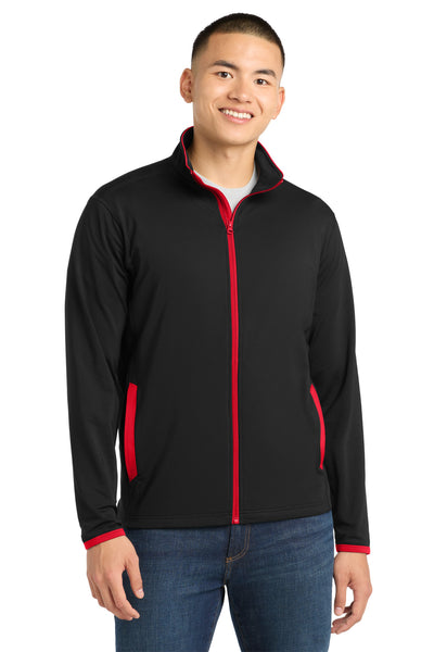 Custom Personalized Sport-Tek ®  Sport-Wick ®  Stretch Contrast Full-Zip Jacket.  ST853