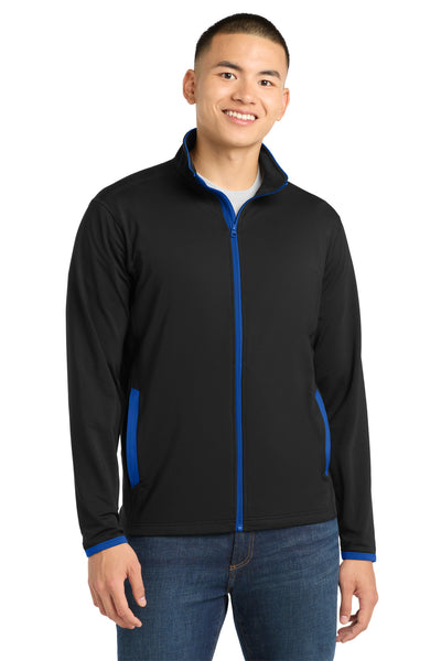 Custom Personalized Sport-Tek ®  Sport-Wick ®  Stretch Contrast Full-Zip Jacket.  ST853
