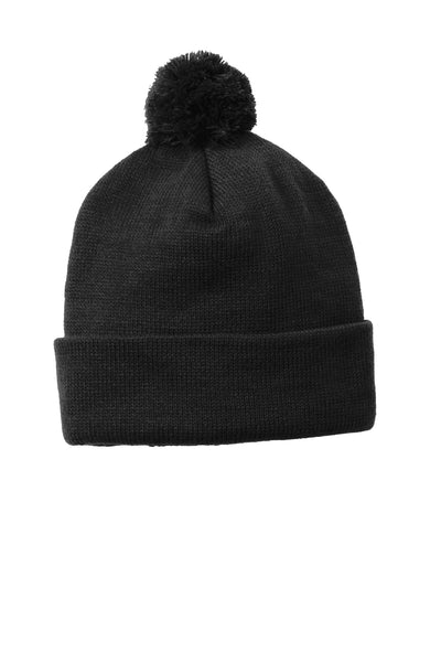 Custom Personalized Sport-Tek  ®  Solid Pom Pom Beanie. STC37