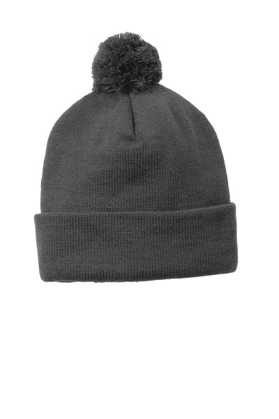 Custom Personalized Sport-Tek  ®  Solid Pom Pom Beanie. STC37