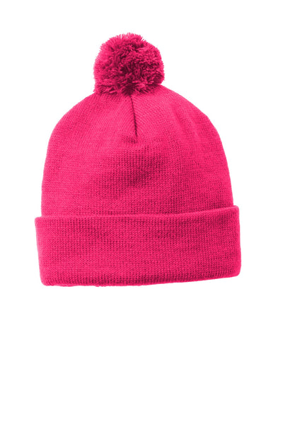 Custom Personalized Sport-Tek  ®  Solid Pom Pom Beanie. STC37