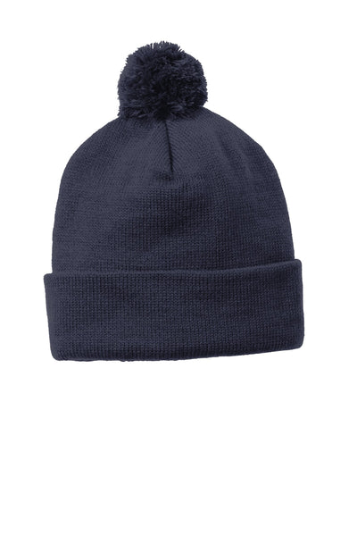 Custom Personalized Sport-Tek  ®  Solid Pom Pom Beanie. STC37