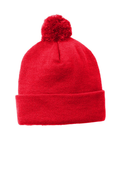 Custom Personalized Sport-Tek  ®  Solid Pom Pom Beanie. STC37