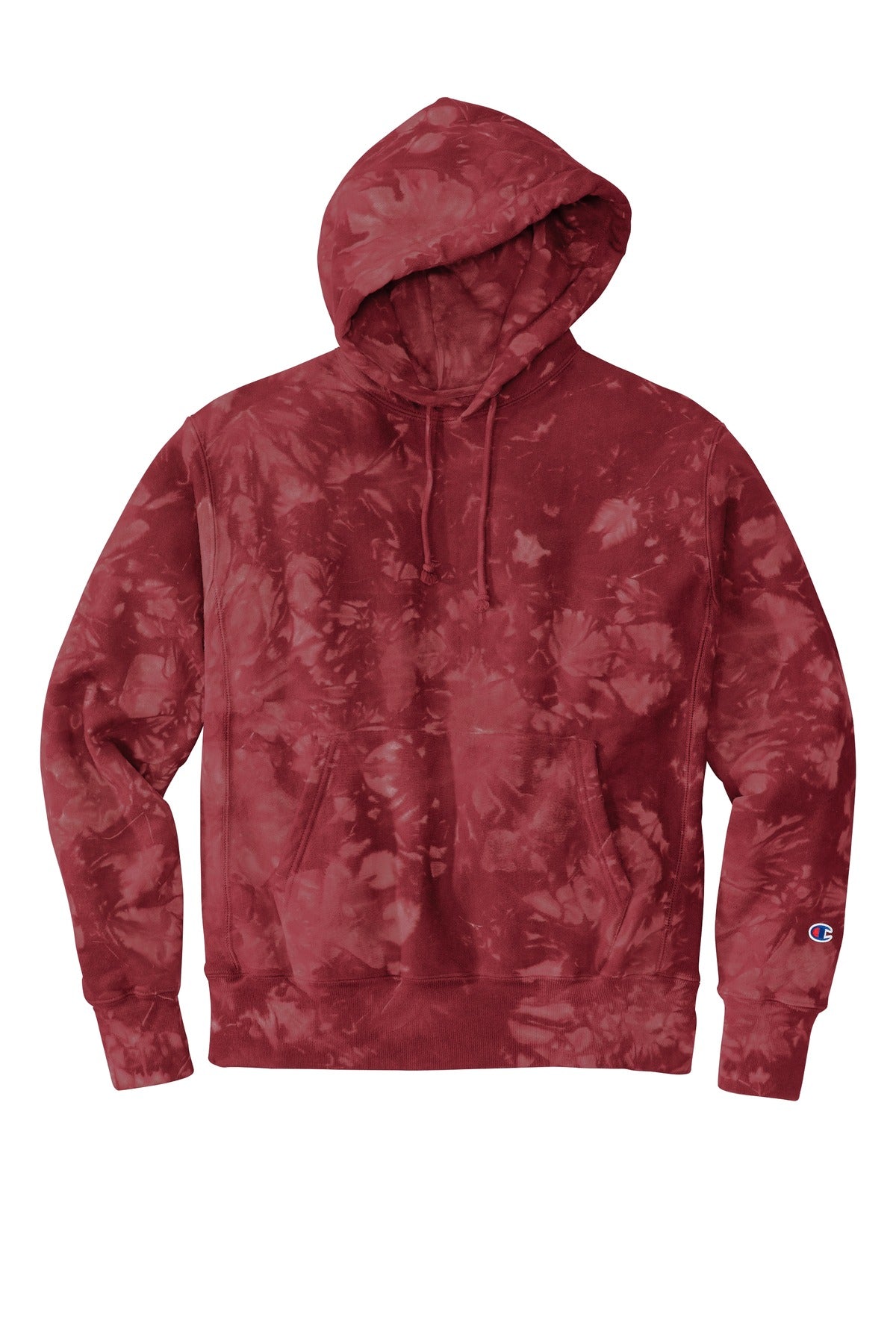 Custom Champion  Reverse Weave  Scrunch-Dye Tie-Dye Hooded Sweatshirt. TDS101