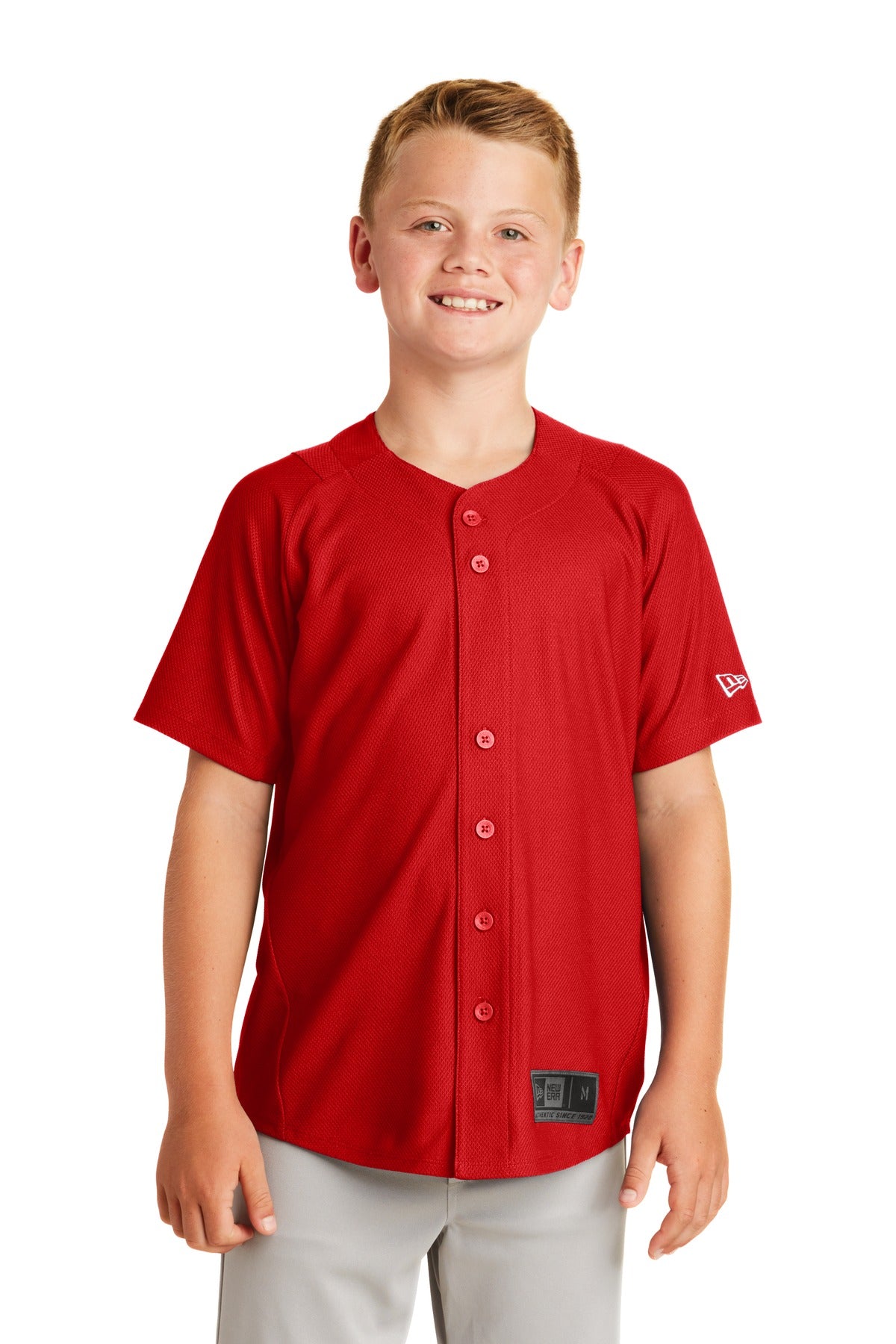 Custom New Era  Youth Diamond Era Full-Button Jersey. YNEA220