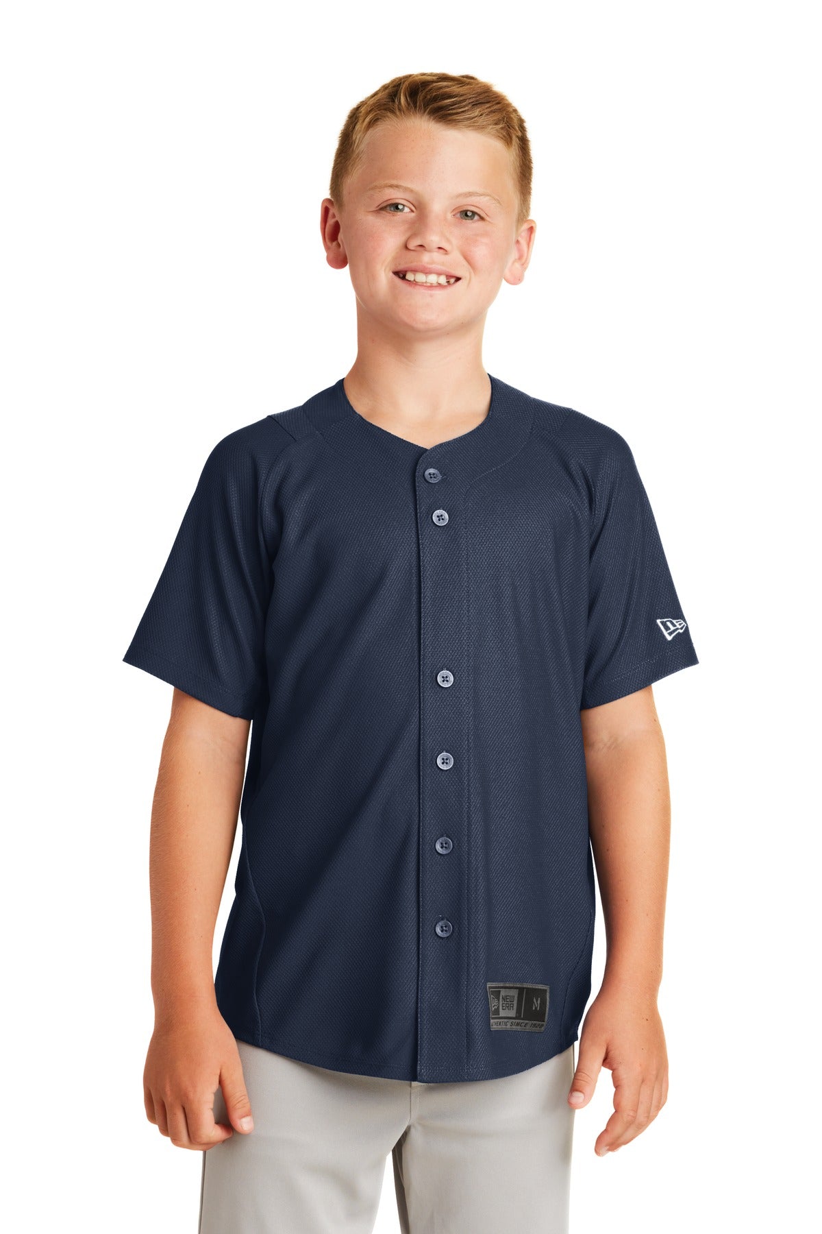 Custom New Era  Youth Diamond Era Full-Button Jersey. YNEA220