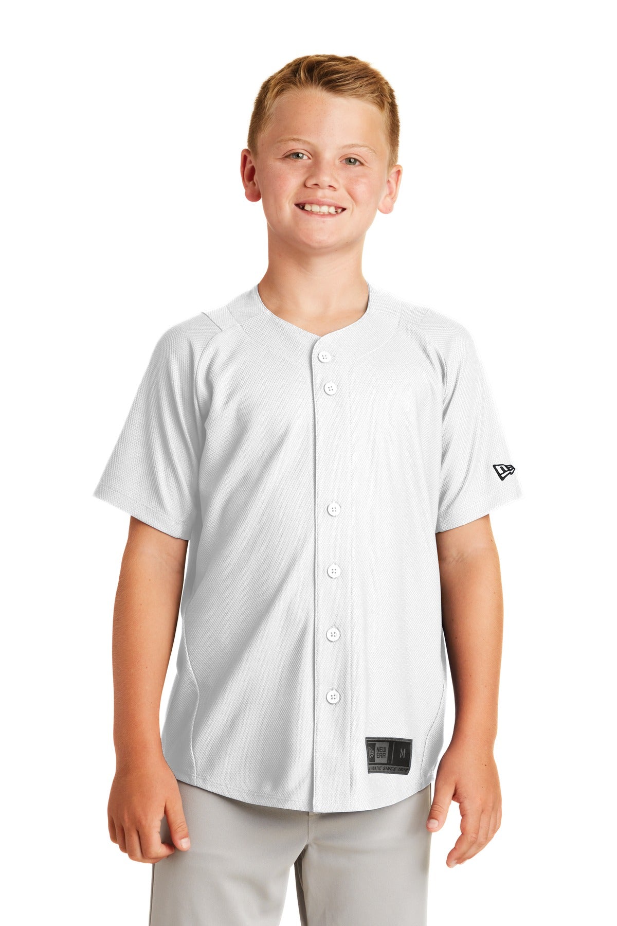 Custom New Era  Youth Diamond Era Full-Button Jersey. YNEA220