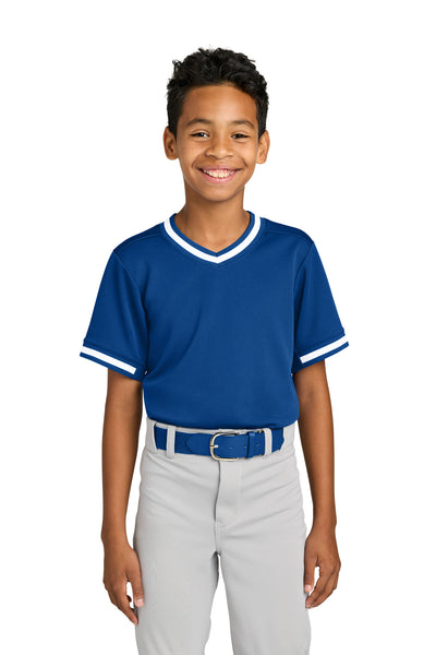 Custom Personalized Sport-Tek ®  Youth Tough Mesh V-Neck Baseball Jersey YST221