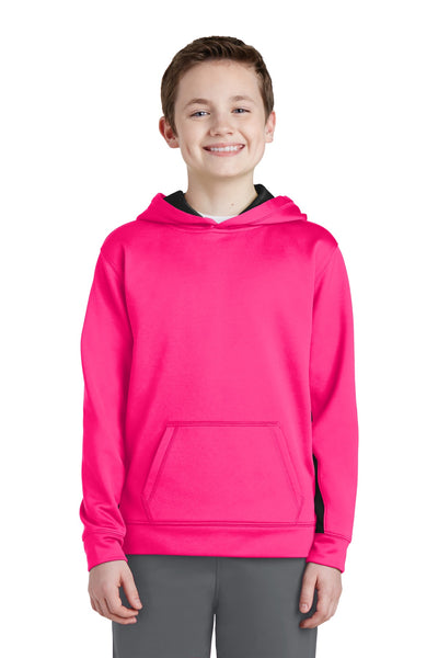 Custom Personalized Sport-Tek ®  Youth Sport-Wick ®  Fleece Colorblock Hooded Pullover.  YST235