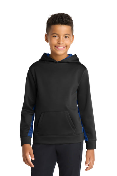 Custom Personalized Sport-Tek ®  Youth Sport-Wick ®  CamoHex Fleece Colorblock Hooded Pullover.  YST239