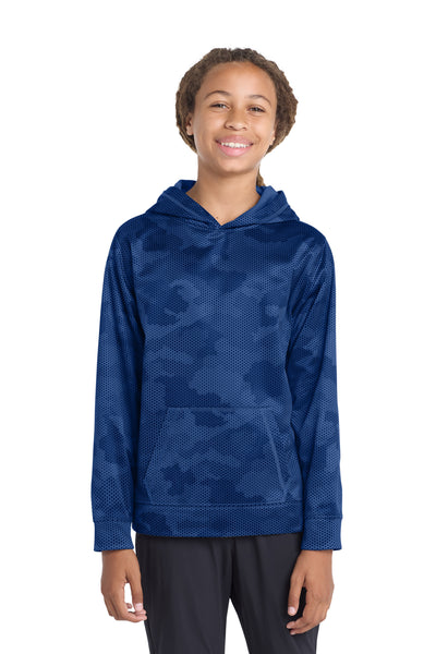 Custom Personalized Sport-Tek ®  Youth Sport-Wick ®  CamoHex Fleece Hooded Pullover.  YST240