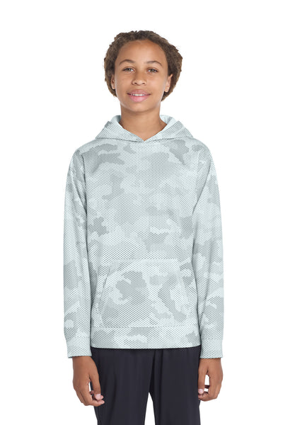 Custom Personalized Sport-Tek ®  Youth Sport-Wick ®  CamoHex Fleece Hooded Pullover.  YST240