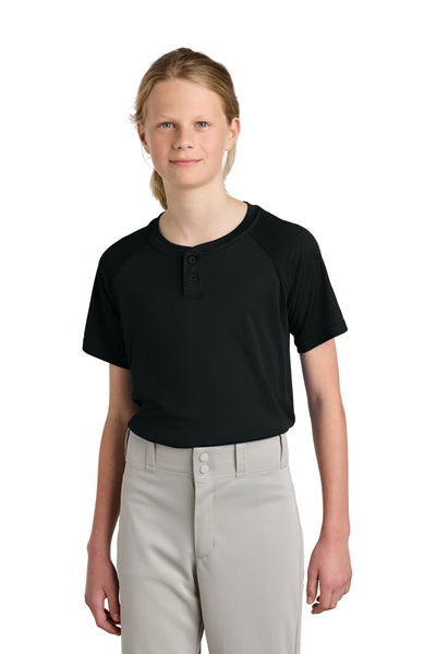 Custom Personalized Sport-Tek ®  Youth PosiCharge ®  Competitor   2-Button Henley YST359