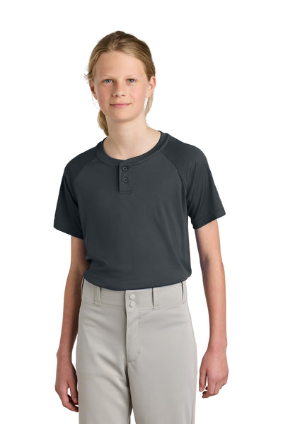 Custom Personalized Sport-Tek ®  Youth PosiCharge ®  Competitor   2-Button Henley YST359