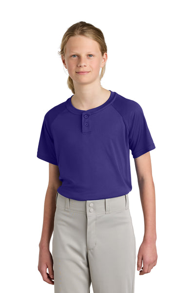 Custom Personalized Sport-Tek ®  Youth PosiCharge ®  Competitor   2-Button Henley YST359