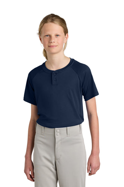 Custom Personalized Sport-Tek ®  Youth PosiCharge ®  Competitor   2-Button Henley YST359