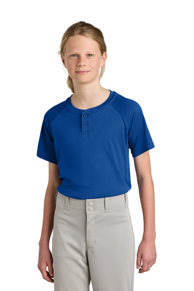 Custom Personalized Sport-Tek ®  Youth PosiCharge ®  Competitor   2-Button Henley YST359