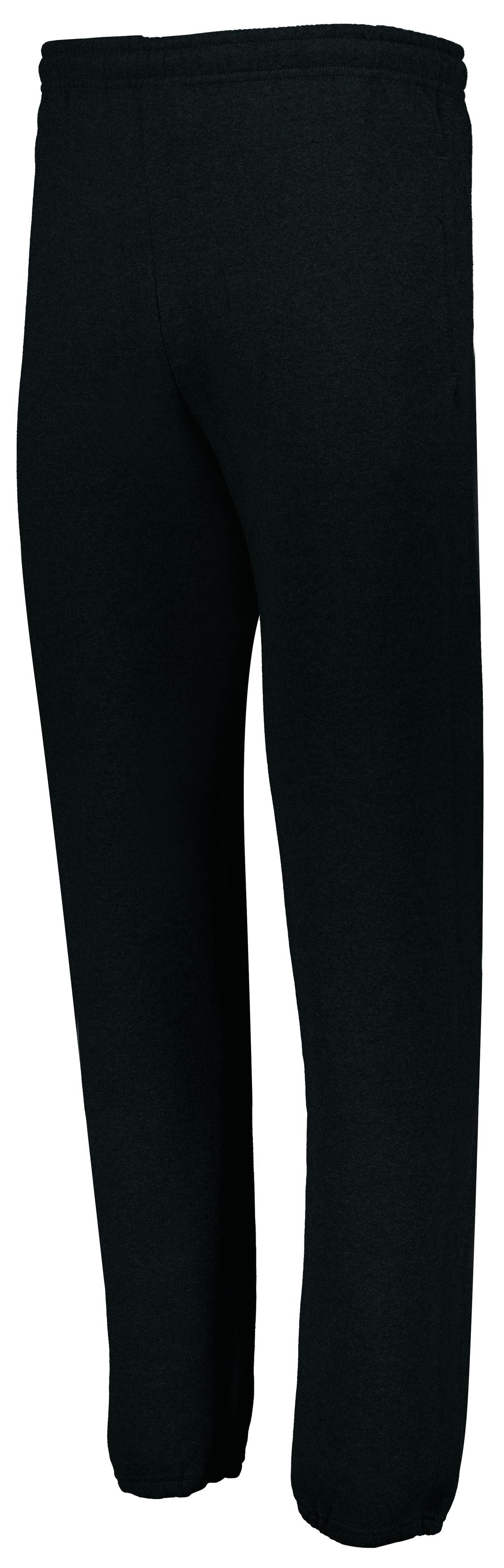 Russell Athletic Dri-Power Closed Bottom Pocket Sweatpant in Black  -Part of the Adult, Adult-Pants, Pants, Russell-Athletic-Products product lines at KanaleyCreations.com