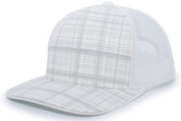 Pacific Headwear Crosshatch Trucker Snapback Cap