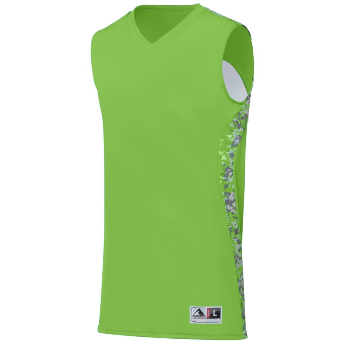 Augusta Sportswear Hook Shot Reversible Jersey in Lime/Lime Digi  -Part of the Adult, Adult-Jersey, Augusta-Products, Basketball, Shirts, All-Sports, All-Sports-1 product lines at KanaleyCreations.com