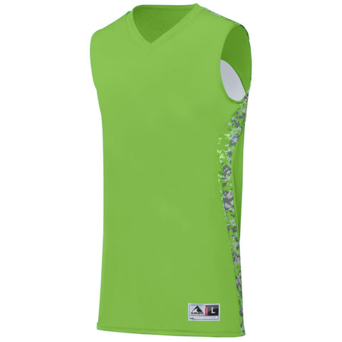 Augusta Sportswear Youth Hook Shot Reversible Jersey in Lime/Lime Digi  -Part of the Youth, Youth-Jersey, Augusta-Products, Basketball, Shirts, All-Sports, All-Sports-1 product lines at KanaleyCreations.com