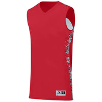 Augusta Sportswear Hook Shot Reversible Jersey in Red/Red Digi  -Part of the Adult, Adult-Jersey, Augusta-Products, Basketball, Shirts, All-Sports, All-Sports-1 product lines at KanaleyCreations.com