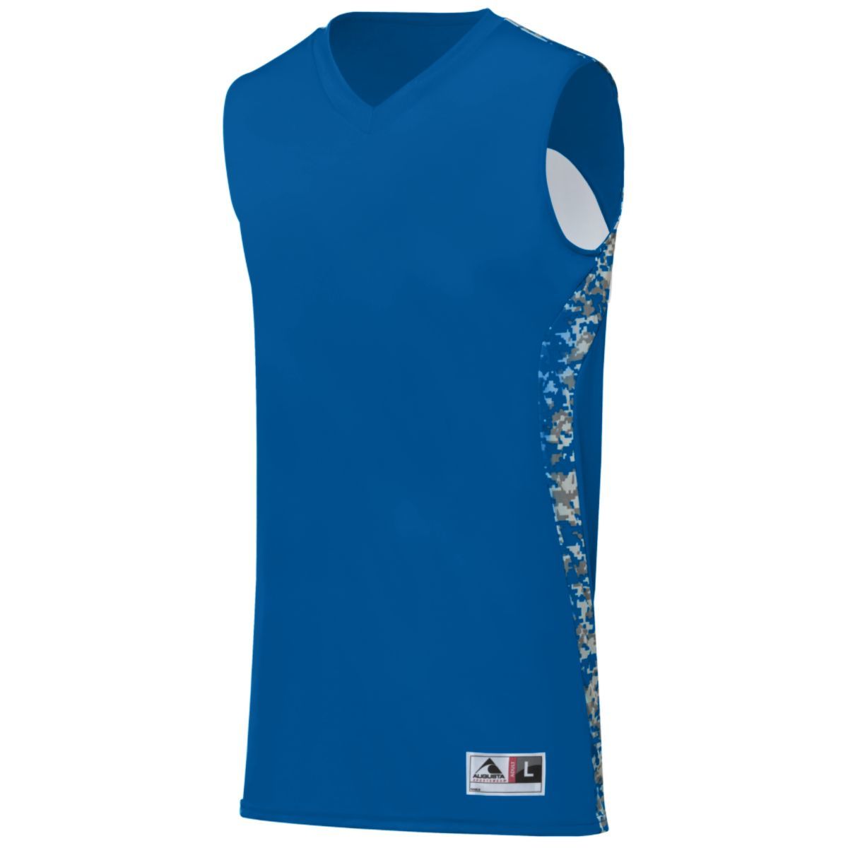 Augusta Sportswear Hook Shot Reversible Jersey in Royal/Royal Digi  -Part of the Adult, Adult-Jersey, Augusta-Products, Basketball, Shirts, All-Sports, All-Sports-1 product lines at KanaleyCreations.com