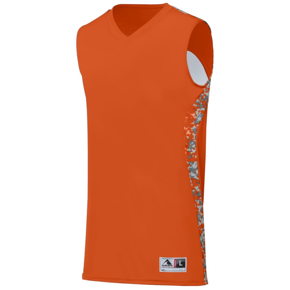 Augusta Sportswear Hook Shot Reversible Jersey in Orange/Orange Digi  -Part of the Adult, Adult-Jersey, Augusta-Products, Basketball, Shirts, All-Sports, All-Sports-1 product lines at KanaleyCreations.com