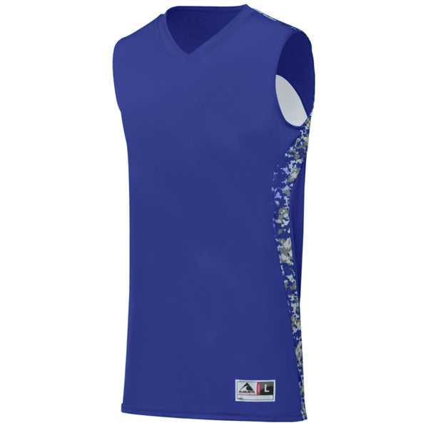 Augusta Sportswear Hook Shot Reversible Jersey in Purple/Purple Digi  -Part of the Adult, Adult-Jersey, Augusta-Products, Basketball, Shirts, All-Sports, All-Sports-1 product lines at KanaleyCreations.com