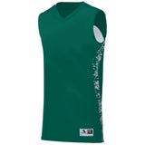 Augusta Sportswear Hook Shot Reversible Jersey in Dark Green/Dark Green Digi  -Part of the Adult, Adult-Jersey, Augusta-Products, Basketball, Shirts, All-Sports, All-Sports-1 product lines at KanaleyCreations.com