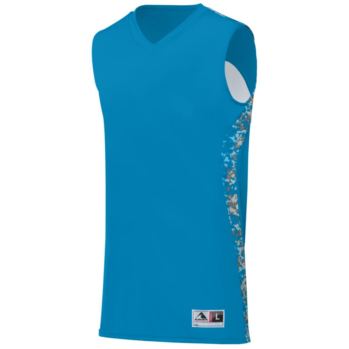 Augusta Sportswear Hook Shot Reversible Jersey in Power Blue/Power Blue Digi  -Part of the Adult, Adult-Jersey, Augusta-Products, Basketball, Shirts, All-Sports, All-Sports-1 product lines at KanaleyCreations.com