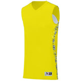 Augusta Sportswear Youth Hook Shot Reversible Jersey in Power Yellow/Power Yellow Digi  -Part of the Youth, Youth-Jersey, Augusta-Products, Basketball, Shirts, All-Sports, All-Sports-1 product lines at KanaleyCreations.com