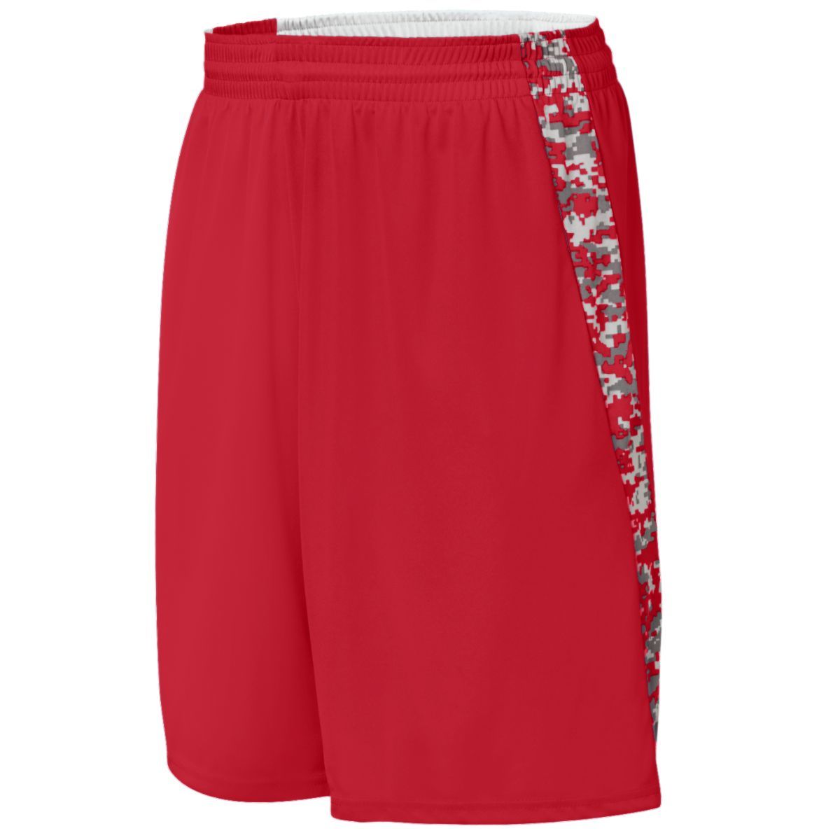 Augusta Sportswear Hook Shot Reversible Shorts in Red/Red Digi  -Part of the Adult, Adult-Shorts, Augusta-Products, Basketball, All-Sports, All-Sports-1 product lines at KanaleyCreations.com