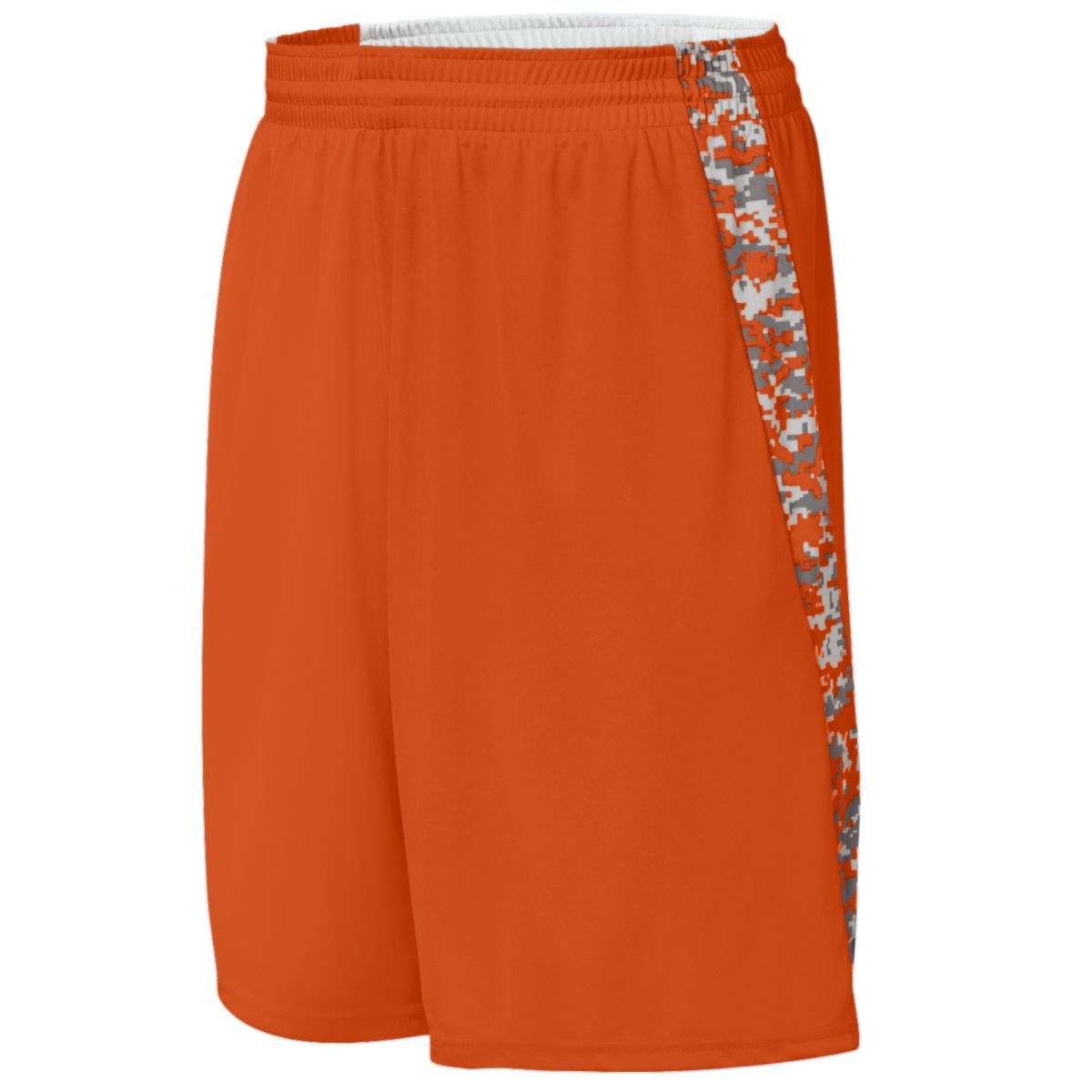 Augusta Sportswear Hook Shot Reversible Shorts in Orange/Orange Digi  -Part of the Adult, Adult-Shorts, Augusta-Products, Basketball, All-Sports, All-Sports-1 product lines at KanaleyCreations.com