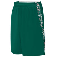 Augusta Sportswear Hook Shot Reversible Shorts in Dark Green/Dark Green Digi  -Part of the Adult, Adult-Shorts, Augusta-Products, Basketball, All-Sports, All-Sports-1 product lines at KanaleyCreations.com