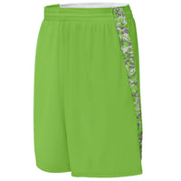 Augusta Sportswear Youth Hook Shot Reversible Shorts in Lime/Lime Digi  -Part of the Youth, Youth-Shorts, Augusta-Products, Basketball, All-Sports, All-Sports-1 product lines at KanaleyCreations.com