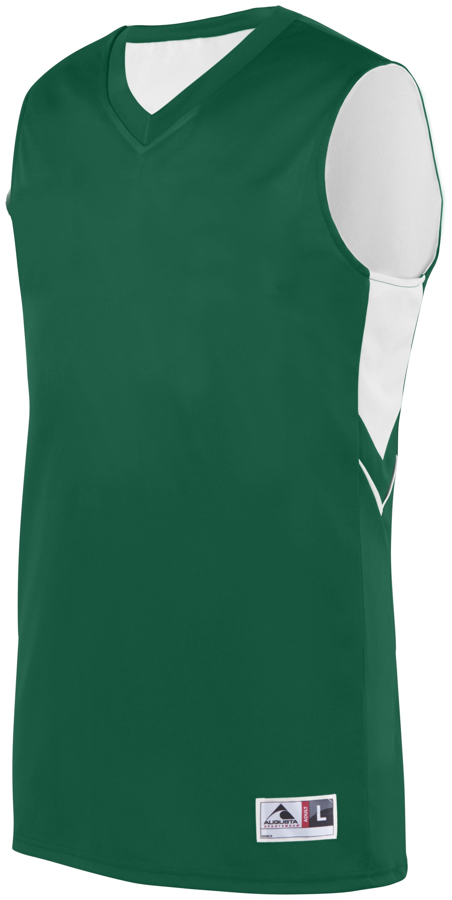 Augusta Sportswear Alley-Oop Reversible Jersey in Dark Green/White  -Part of the Adult, Adult-Jersey, Augusta-Products, Basketball, Shirts, All-Sports, All-Sports-1 product lines at KanaleyCreations.com