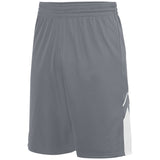 Augusta Sportswear Youth Alley-Oop Reversible Shorts in Graphite/White  -Part of the Youth, Youth-Shorts, Augusta-Products, Basketball, All-Sports, All-Sports-1 product lines at KanaleyCreations.com