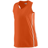 Augusta Sportswear Ladies Winning Streak Racerback Jersey in Orange/White  -Part of the Ladies, Ladies-Jersey, Augusta-Products, Basketball, Shirts, All-Sports, All-Sports-1 product lines at KanaleyCreations.com