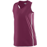 Augusta Sportswear Ladies Winning Streak Racerback Jersey in Maroon/White  -Part of the Ladies, Ladies-Jersey, Augusta-Products, Basketball, Shirts, All-Sports, All-Sports-1 product lines at KanaleyCreations.com