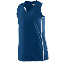 Augusta Sportswear Girls Winning Streak Racerback Jersey in Navy/White  -Part of the Girls, Augusta-Products, Basketball, Girls-Jersey, Shirts, All-Sports, All-Sports-1 product lines at KanaleyCreations.com