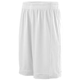 Augusta Sportswear Winning Streak Shorts in White/White  -Part of the Adult, Adult-Shorts, Augusta-Products, Basketball, All-Sports, All-Sports-1 product lines at KanaleyCreations.com