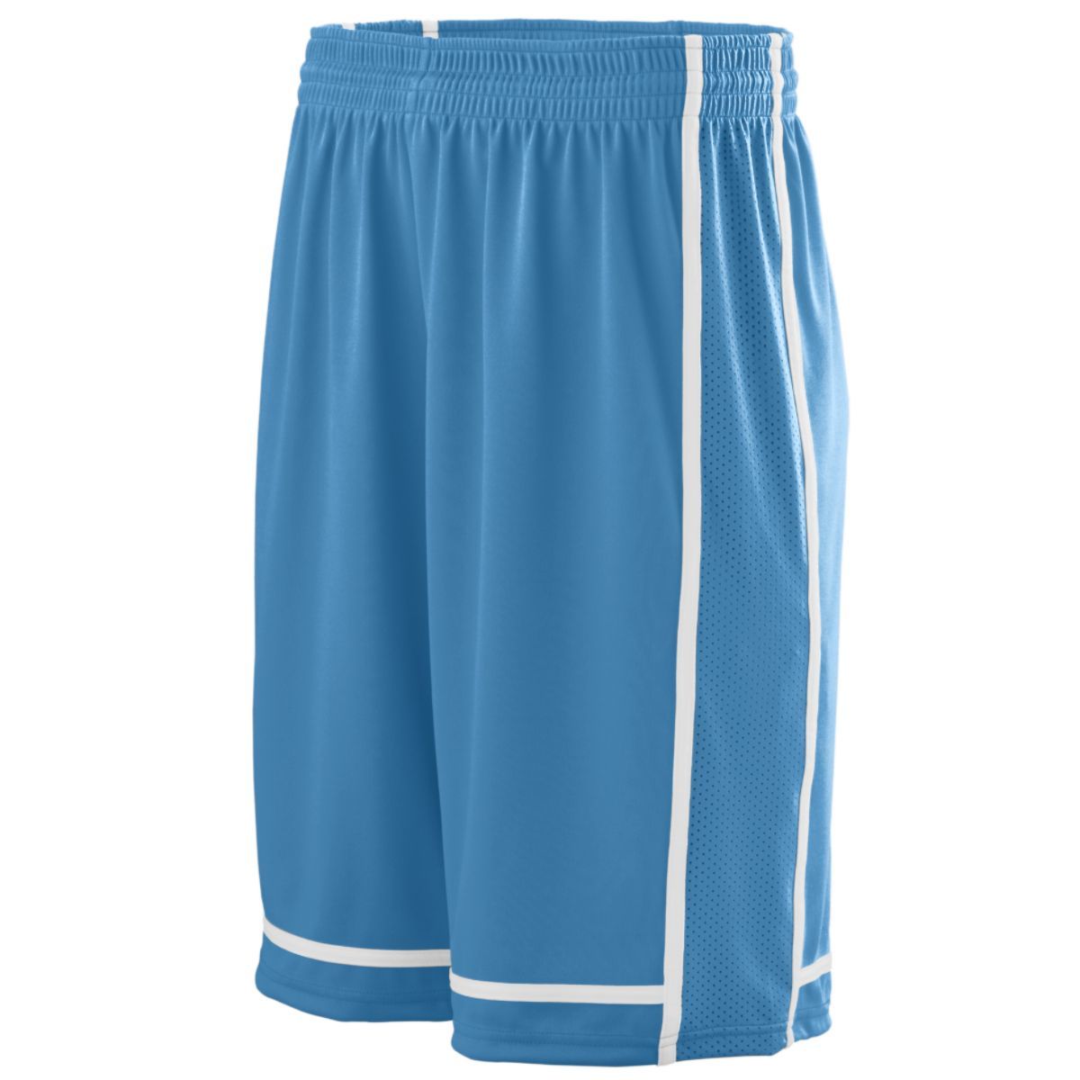 Augusta Sportswear Winning Streak Shorts in Columbia Blue/White  -Part of the Adult, Adult-Shorts, Augusta-Products, Basketball, All-Sports, All-Sports-1 product lines at KanaleyCreations.com