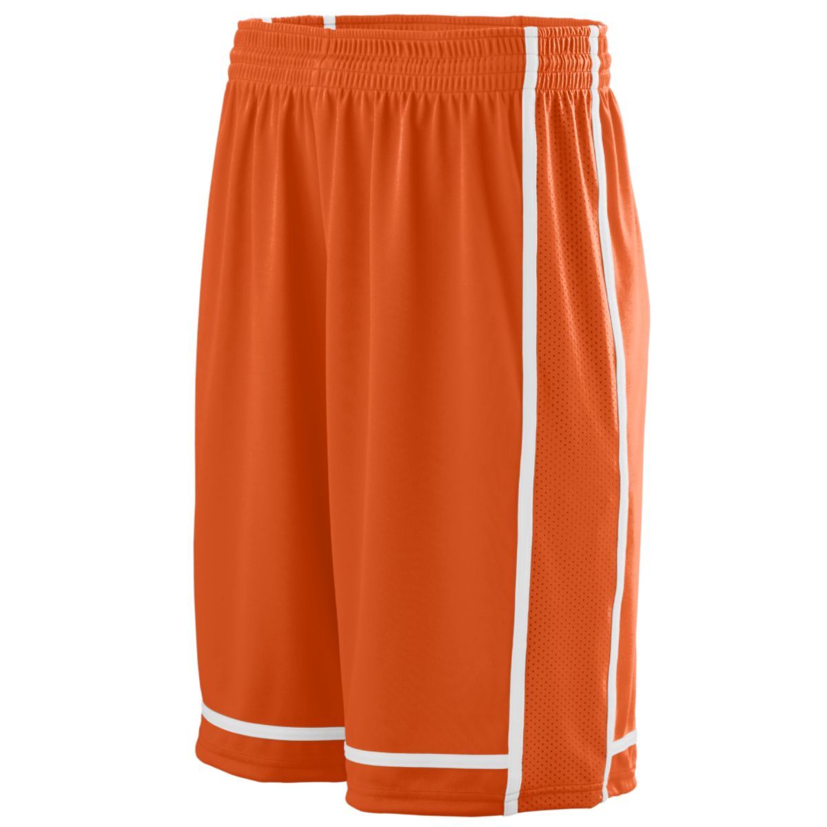Augusta Sportswear Winning Streak Shorts in Orange/White  -Part of the Adult, Adult-Shorts, Augusta-Products, Basketball, All-Sports, All-Sports-1 product lines at KanaleyCreations.com