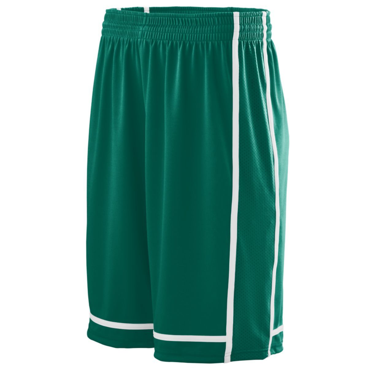 Augusta Sportswear Winning Streak Shorts in Dark Green/White  -Part of the Adult, Adult-Shorts, Augusta-Products, Basketball, All-Sports, All-Sports-1 product lines at KanaleyCreations.com