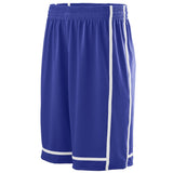 Augusta Sportswear Winning Streak Shorts in Purple/White  -Part of the Adult, Adult-Shorts, Augusta-Products, Basketball, All-Sports, All-Sports-1 product lines at KanaleyCreations.com