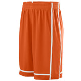 Augusta Sportswear Youth Winning Streak Shorts in Orange/White  -Part of the Youth, Youth-Shorts, Augusta-Products, Basketball, All-Sports, All-Sports-1 product lines at KanaleyCreations.com