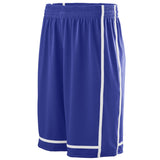 Augusta Sportswear Youth Winning Streak Shorts in Purple/White  -Part of the Youth, Youth-Shorts, Augusta-Products, Basketball, All-Sports, All-Sports-1 product lines at KanaleyCreations.com