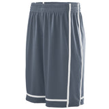 Augusta Sportswear Youth Winning Streak Shorts in Graphite/White  -Part of the Youth, Youth-Shorts, Augusta-Products, Basketball, All-Sports, All-Sports-1 product lines at KanaleyCreations.com