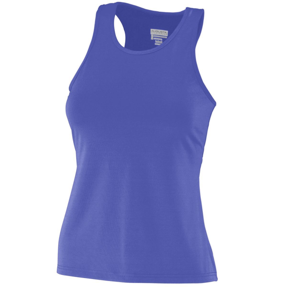Augusta Sportswear Ladies Poly/Spandex Solid Racerback Tank in Purple  -Part of the Ladies, Ladies-Tank, Augusta-Products, Volleyball, Shirts product lines at KanaleyCreations.com
